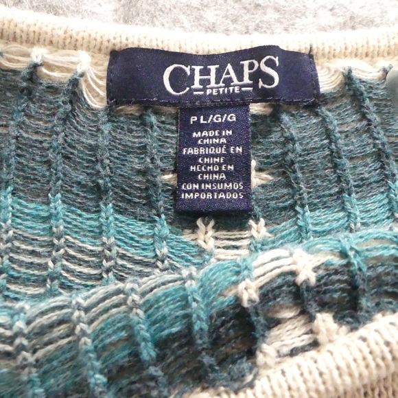 Chaps Womens Large Petite Sweater Southwestern Colorful - Picture 5 of 7